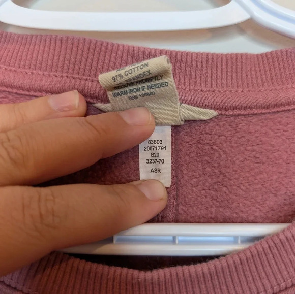 Duluth Trading Company Logo Sweatshirt Women's Size Small  Pink Crewneck Pockets - Picture 7 of 9